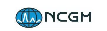NCGM logo: blue globe with white lines and mountain-wave motif, followed by the letters NCGM