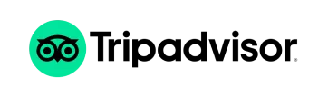 Teal circular logo with black glasses icon.